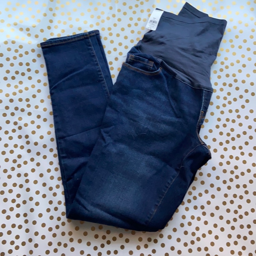 Maternity skinny jeans full panel 10 long